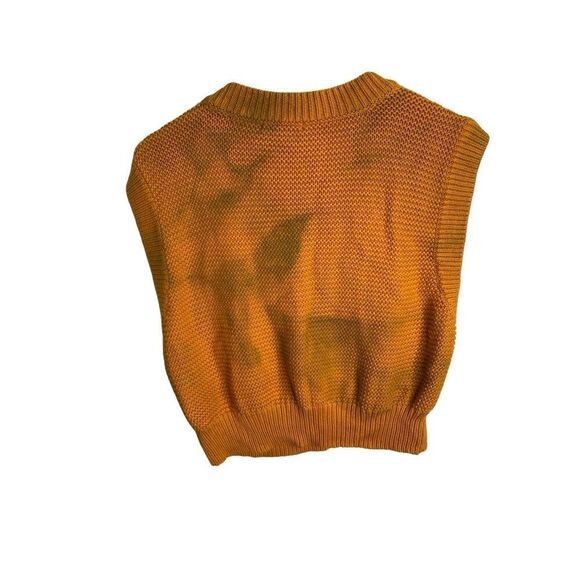 525 America Womens Cable Knit Sweater Vest M Tennis Clueless Chunky Medium Weave - Picture 2 of 6